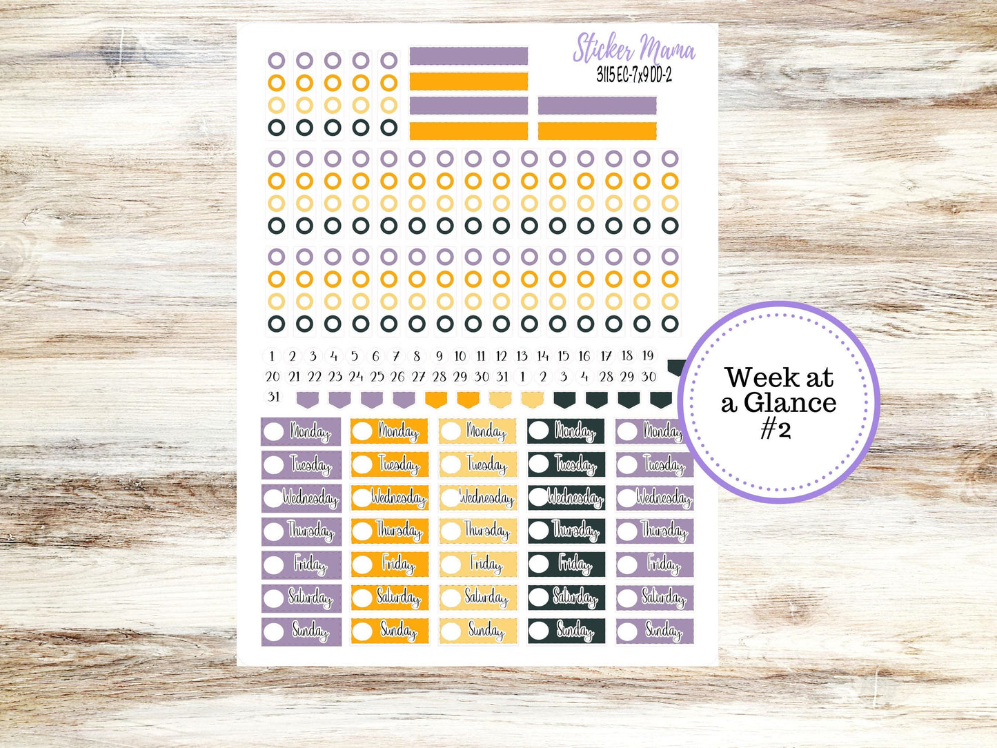 ERIN CONDREN Daily Duo Planner Kit DD-3115 || October - Spooky Palette || Daily Duo Planner Sticker Kit || Erin Condren ||