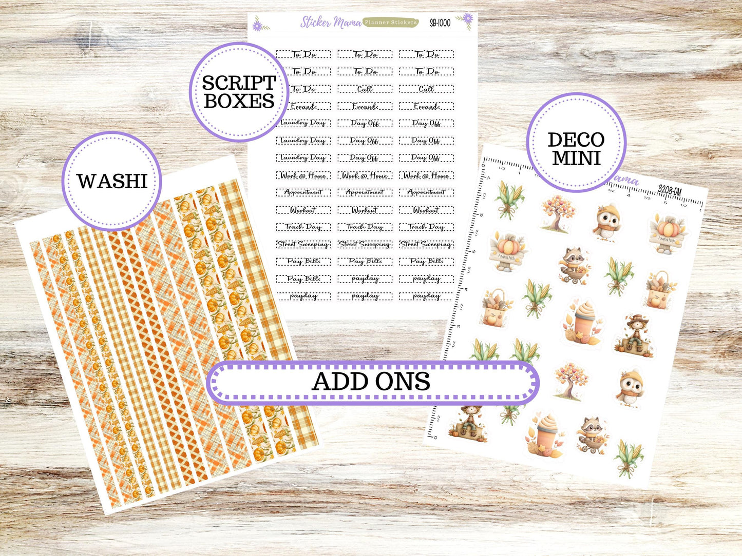 LD "Th Rose" Small || 4 COLUMN Mini (formerly the project mini) Size Planner Kit #3208 || Fall Fields || Project Stickers || June 25