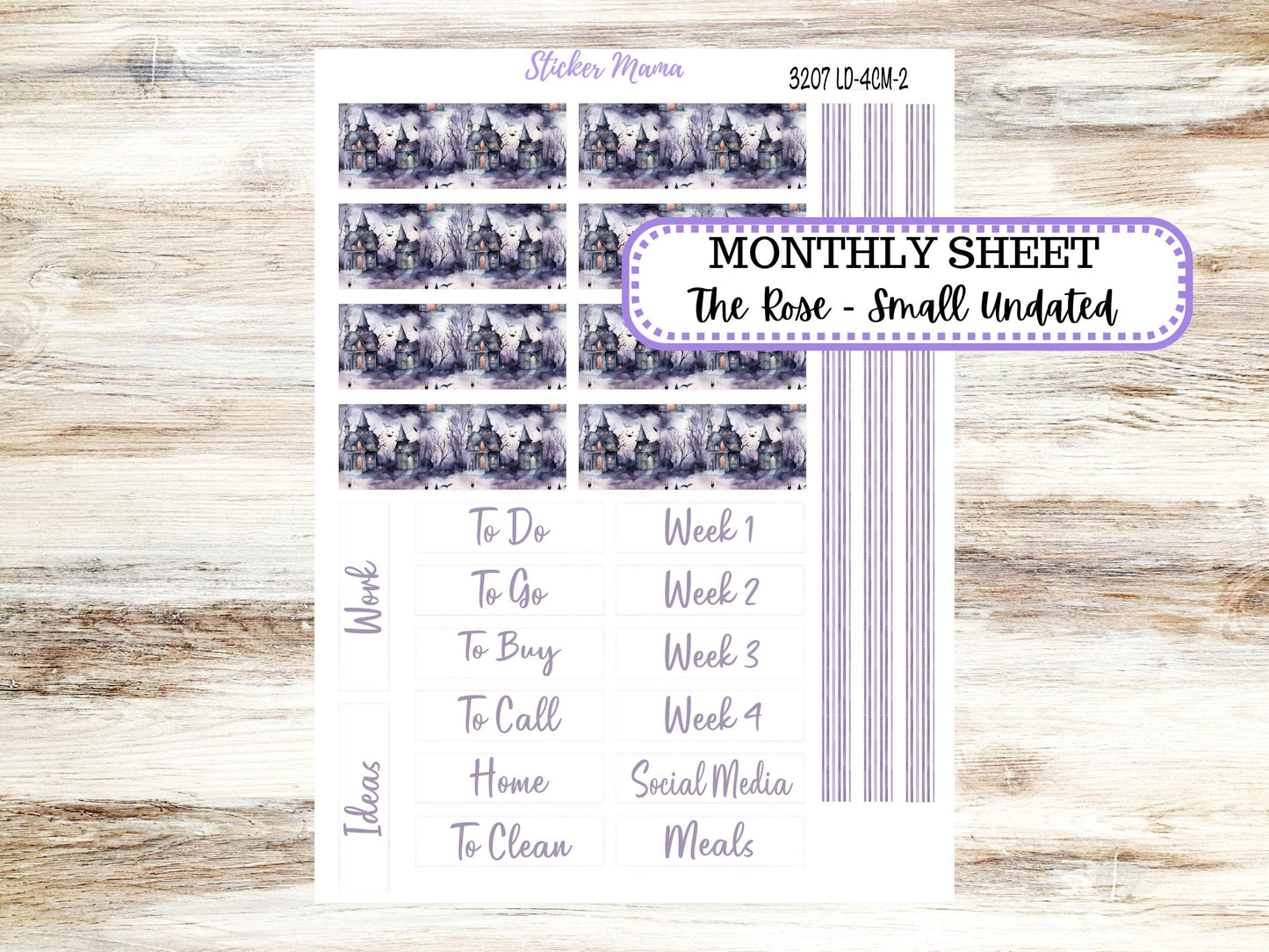 LAUREL DENISE 4 COLUMN Mini (formerly the project mini) Size Planner Kit #3207 || Haunted Haven || Project Stickers || June 25