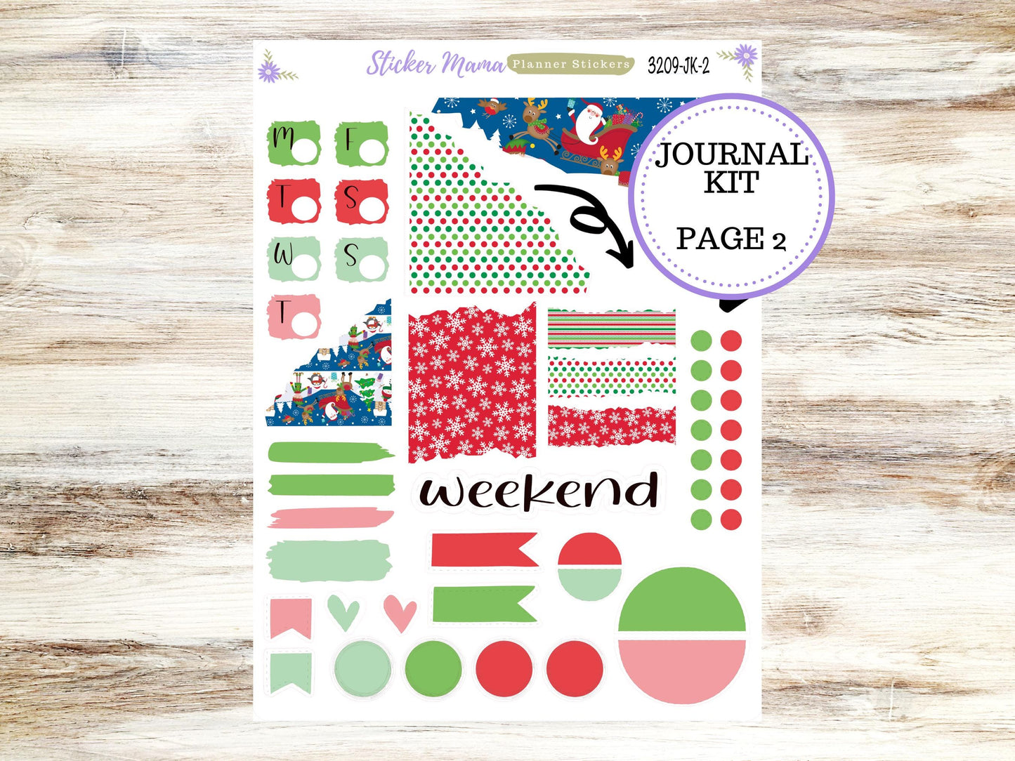 JOURNALING KIT || #3209 || Jolly Pines || Journal Planner || Planner Stickers || Journal Stickers