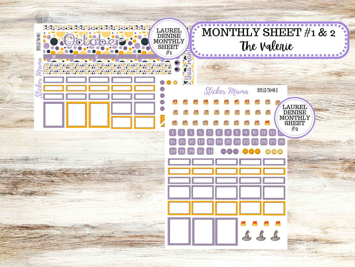 LD "The Valerie" || TEACHER Week + Month Planner Kit #3115 || Spooky Palette ||Laurel Denise Kit || Laurel Denise Teacher Planner || June 25