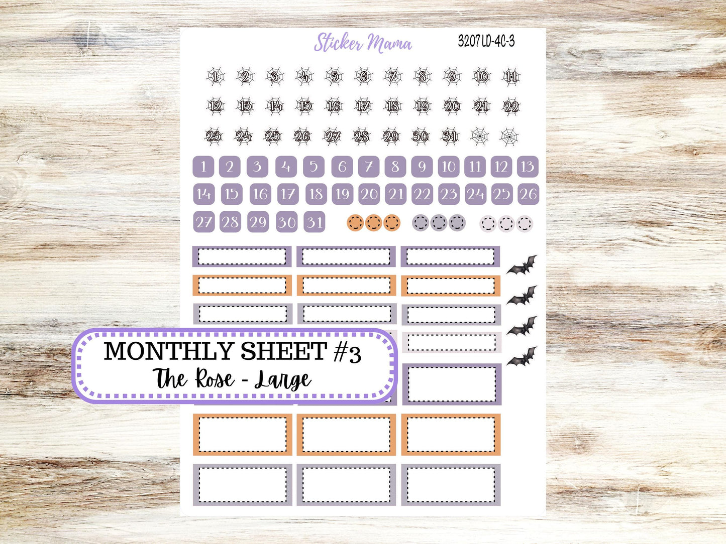 LD "The Rose" Large || 4-COLUMN (formerly project) Planner Kit #3207 || Haunted Haven || Laurel Denise Stickers || Aug 25