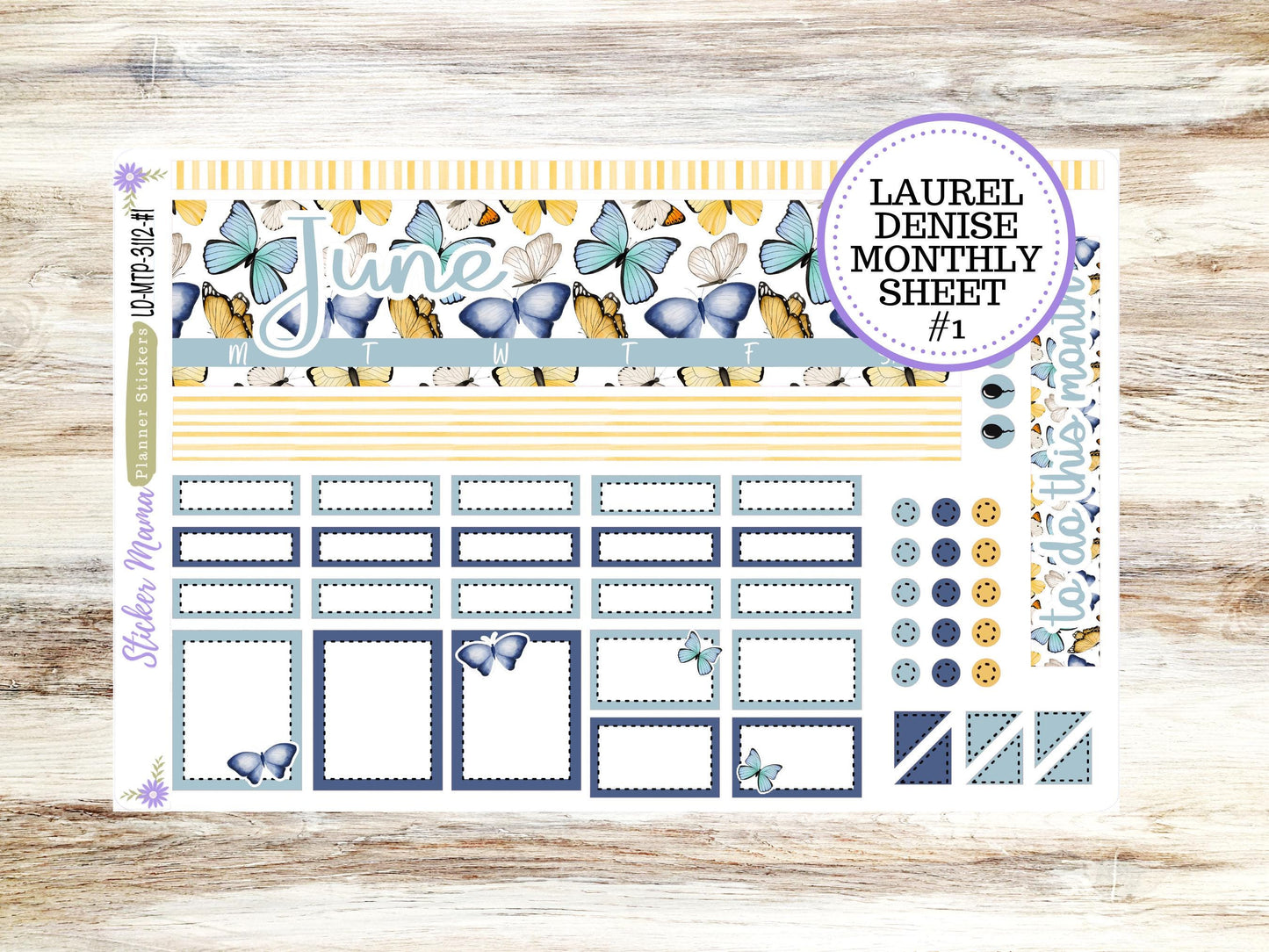 LAUREL DENISE TEACHER Monthly Planner Kit #3112 || Butterfly Bliss ||Laurel Denise Kit || Laurel Denise Teacher Planner