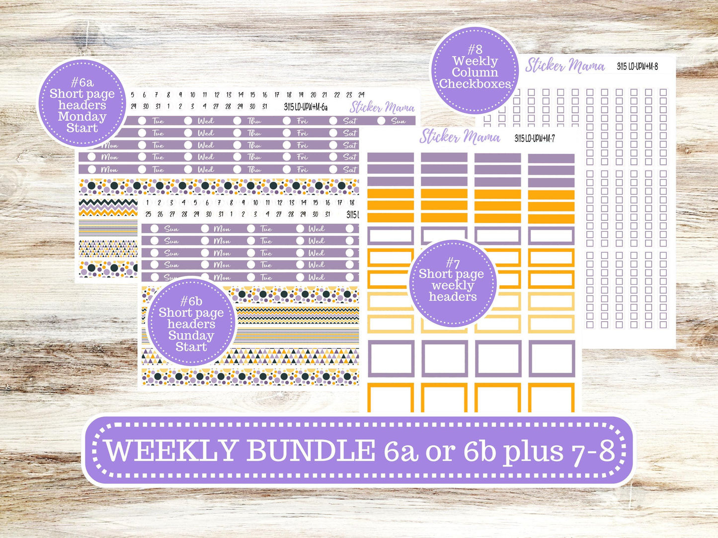 LD POP-UP Week+Month Planner Kit #3115 || The Jo || Spooky Palette || Laurel Denise Kit || Laurel Denise Stickers || Aug 25