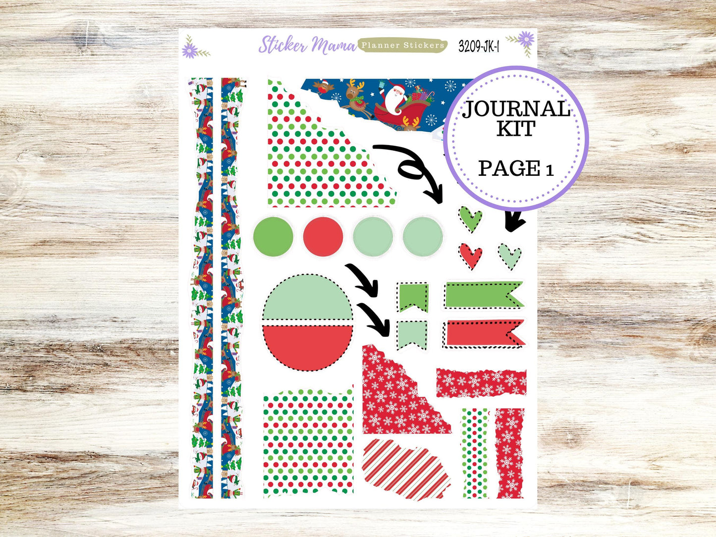 JOURNALING KIT || #3209 || Jolly Pines || Journal Planner || Planner Stickers || Journal Stickers