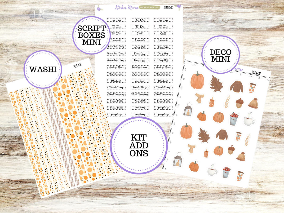 Journal Planner Sticker Kit | 3224 Fall Polka Dots