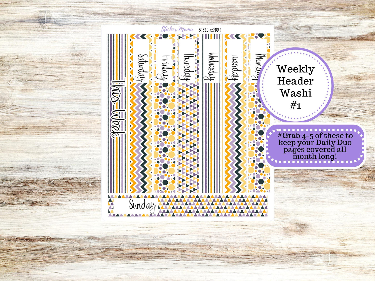 ERIN CONDREN Daily Duo Planner Kit DD-3115 || October - Spooky Palette || Daily Duo Planner Sticker Kit || Erin Condren ||