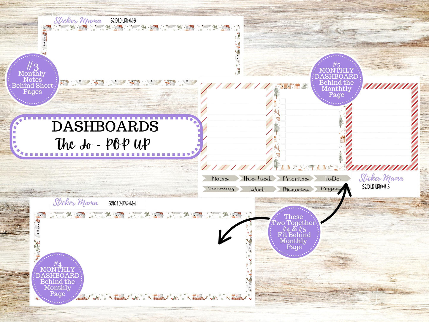 LD POP-UP Week+Month Planner Kit #3210 || The Jo || Frosty Friends || Laurel Denise Kit || Laurel Denise Stickers || Sept 25
