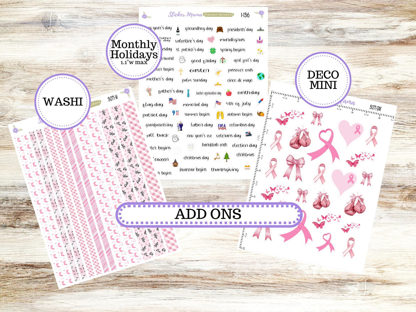 LD POP-UP Week+Month Planner Kit #3071 || The Jo || Breast Cancer || Laurel Denise Kit || Laurel Denise Stickers || Aug 25