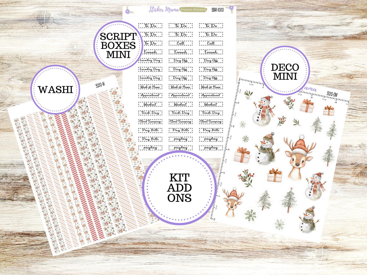 JOURNALING KIT || #3210 || Frosty Friends || Journal Planner || Planner Stickers || Journal Stickers
