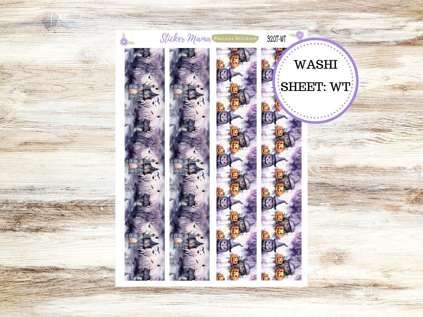 WASHI PLANNER STICKERS || 3207 || Haunted Haven || Halloween Washi Stickers || Planner Stickers || Monthly Header