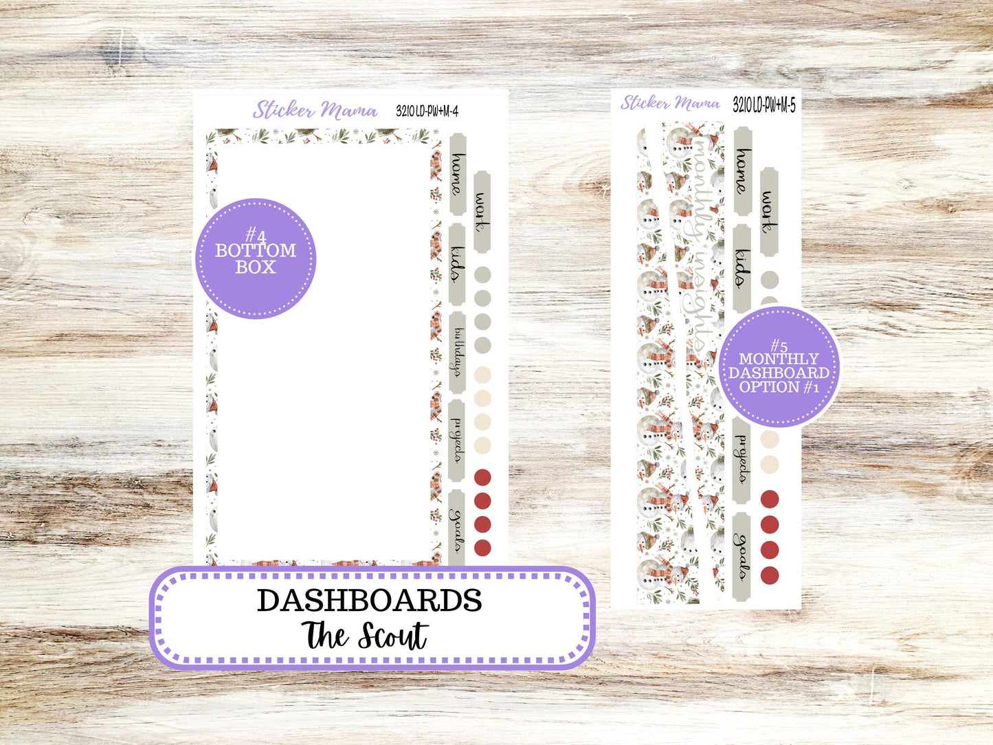 LD "The Scout" || PORTRAIT Weekly + Monthly Planner Kit #3210 || December || Laurel Denise Kit Portrait || Frosty Friends || 9-25