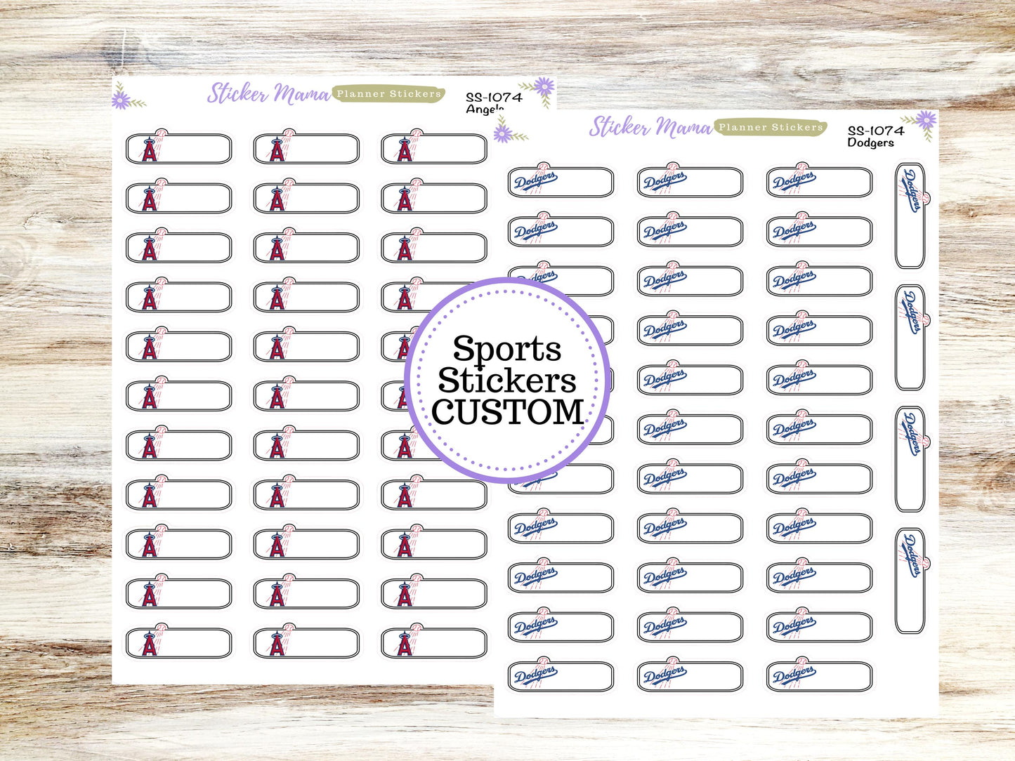 CUSTOM BASEBALL Stickers SS-1074 || Baseball Stickers || Baseball Games || Baseball Labels || Baseball Planner Stickers