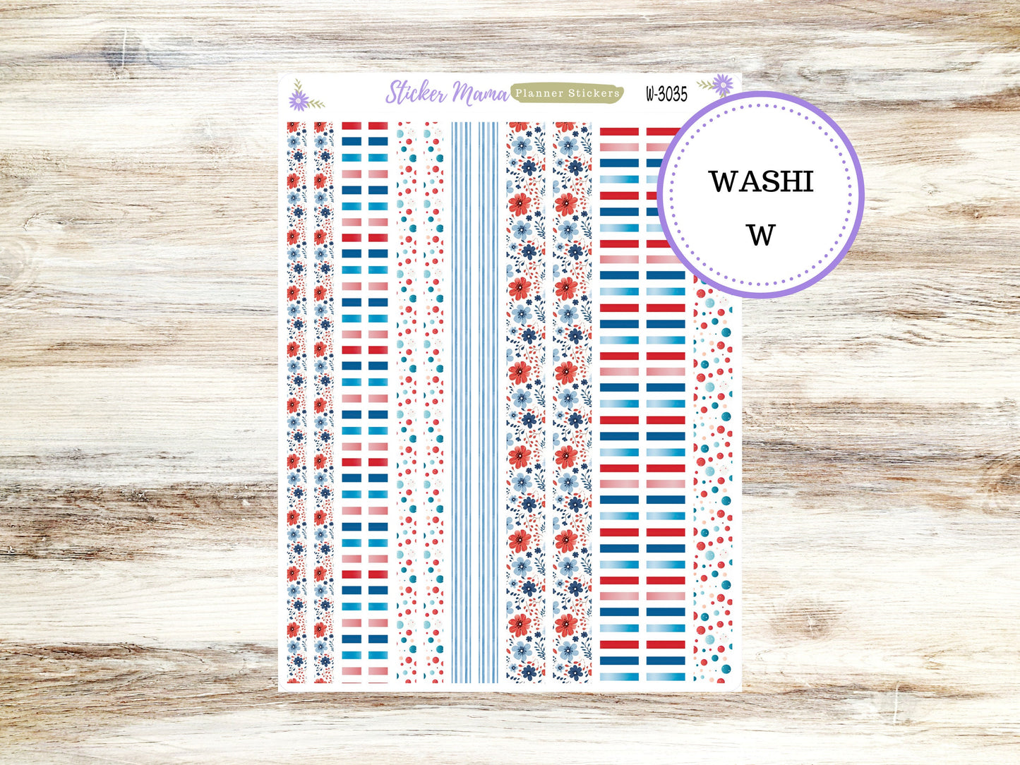 WASHI PLANNER STICKERS || 3035 || American Dream || Washi Stickers || Planner Stickers || Washi for Planners