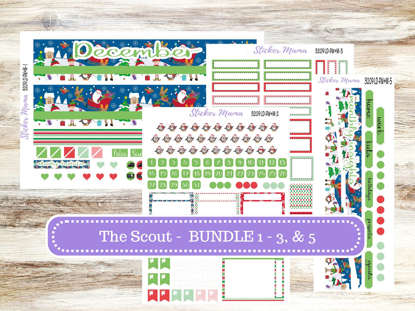 LD "The Scout" || PORTRAIT Weekly + Monthly Planner Kit #3209 || December || Laurel Denise Kit Portrait || Jolly Pines || 9-25