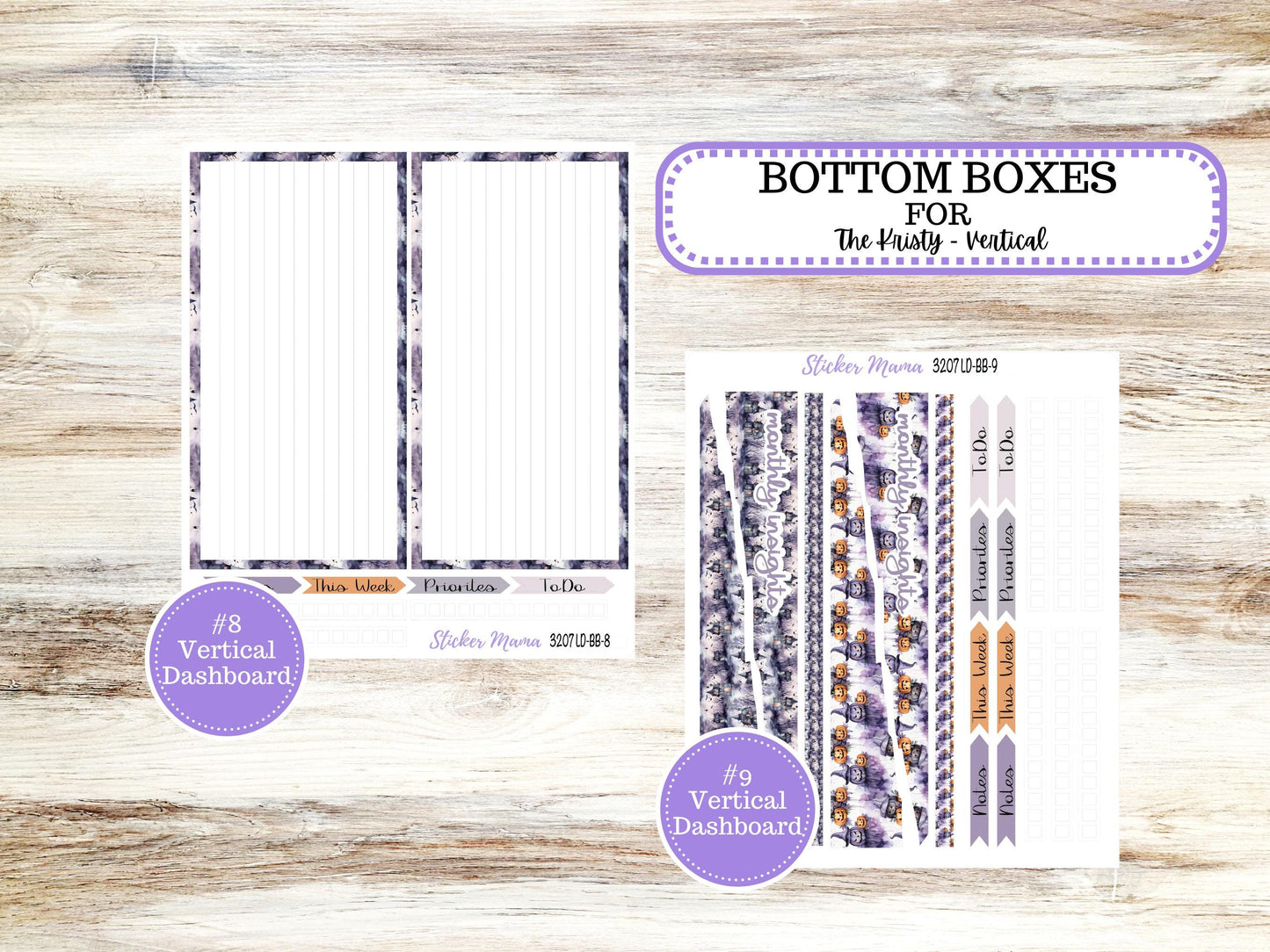 LD BOOK-BOUND Planner Kit #3207 || The Mae || The Kristy || Haunted Haven ||October Laurel Denise Sticker Kit || Aug 25