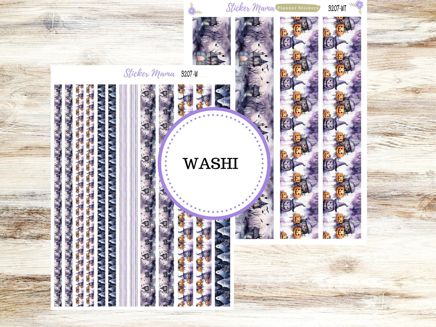 WASHI PLANNER STICKERS || 3207 || Haunted Haven || Halloween Washi Stickers || Planner Stickers || Monthly Header