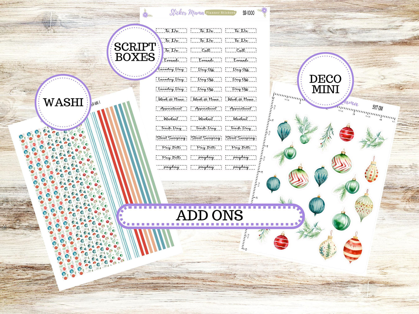 LD "Th Rose" Small || 4 COLUMN Mini (formerly the project mini) Size Planner Kit #3117 || Project Stickers || 9-25
