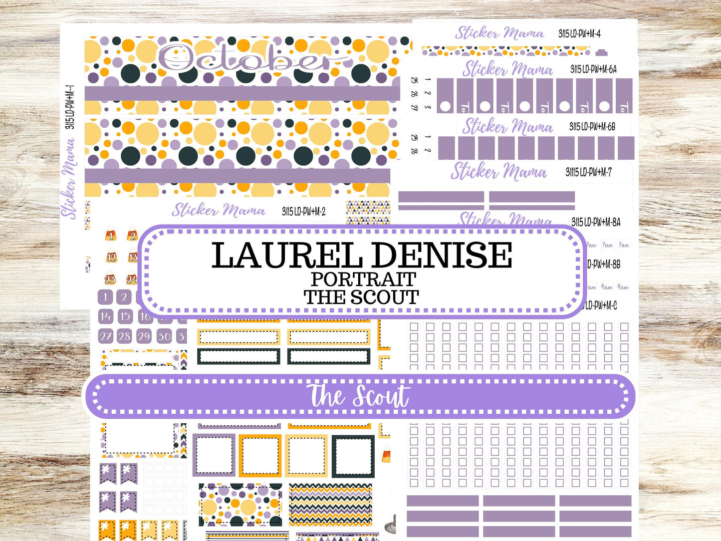 LD "The Scout" || PORTRAIT Weekly + Monthly Planner Kit #3115 || Spooky Palette || Laurel Denise Kit Portrait || Aug 25