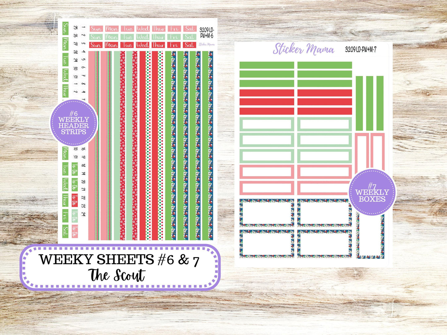 LD "The Scout" || PORTRAIT Weekly + Monthly Planner Kit #3209 || December || Laurel Denise Kit Portrait || Jolly Pines || 9-25