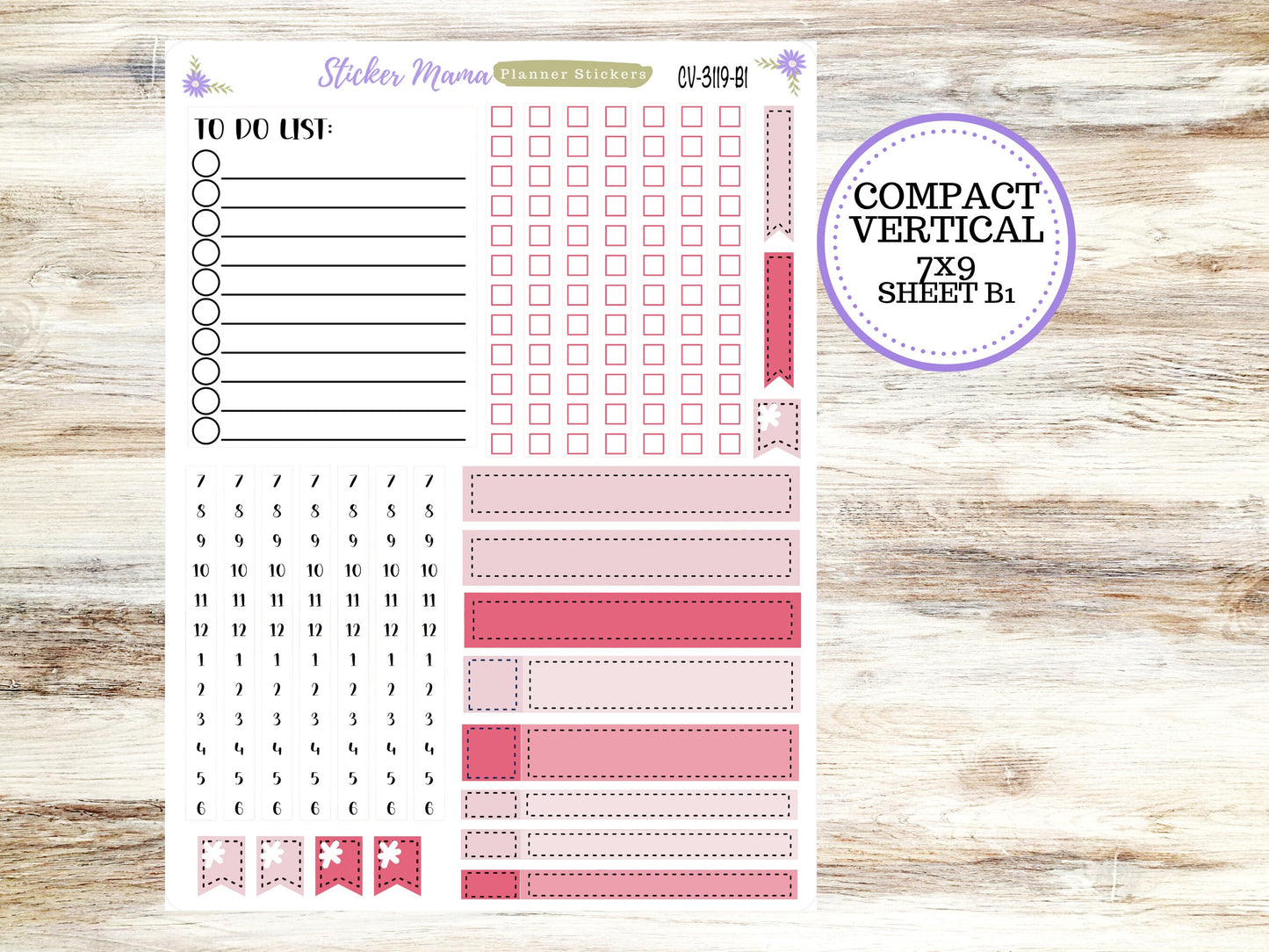 ERIN CONDREN 7x9 Compact Vertical-Kit #3119 || Heartfelt Joy - Planner Stickers - Erin Condren Compact Vertical Weekly Kit