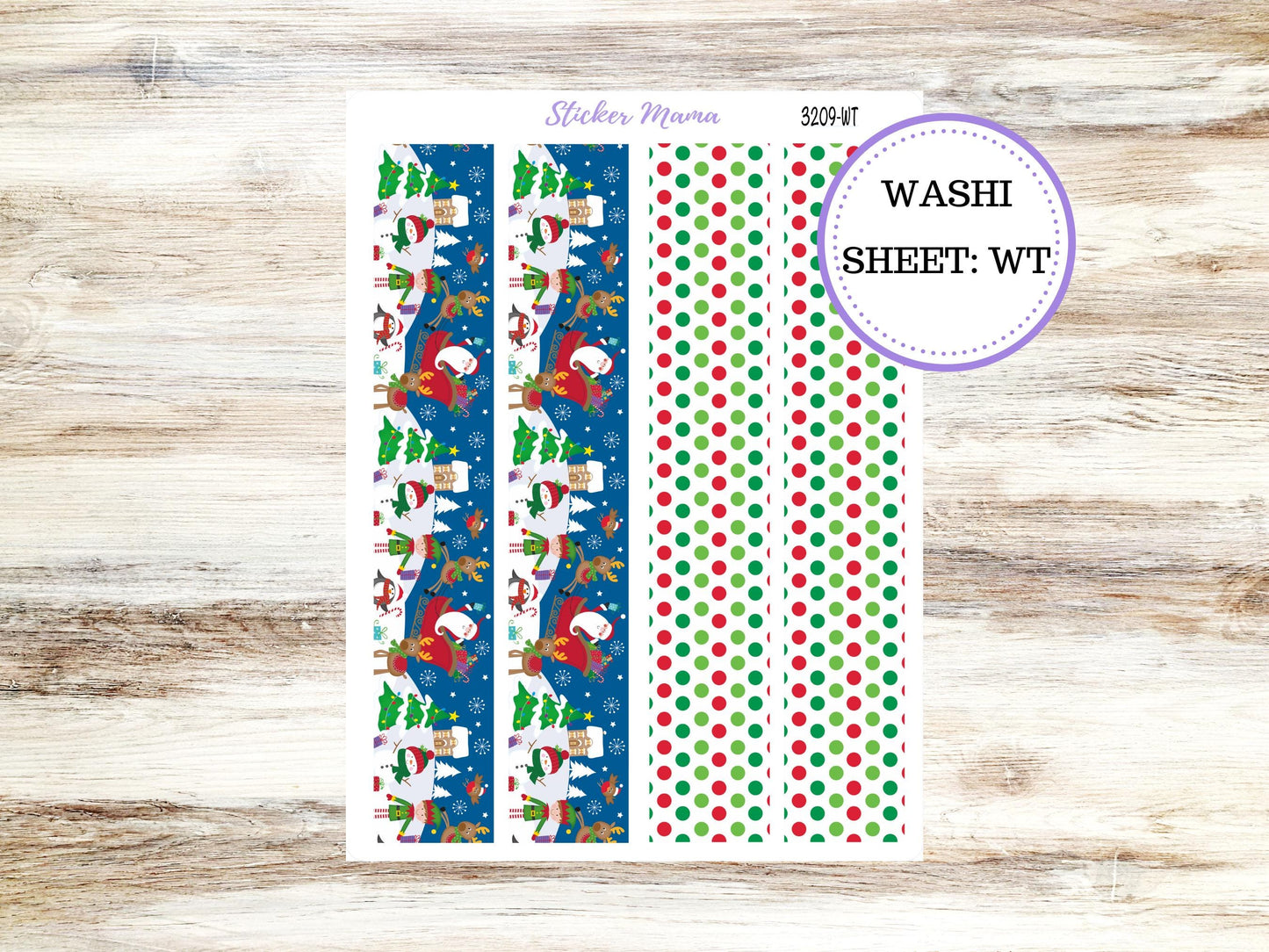 WASHI PLANNER STICKERS || 3209 || Jolly Pines || Washi Stickers || Planner Stickers || Washi for Planners