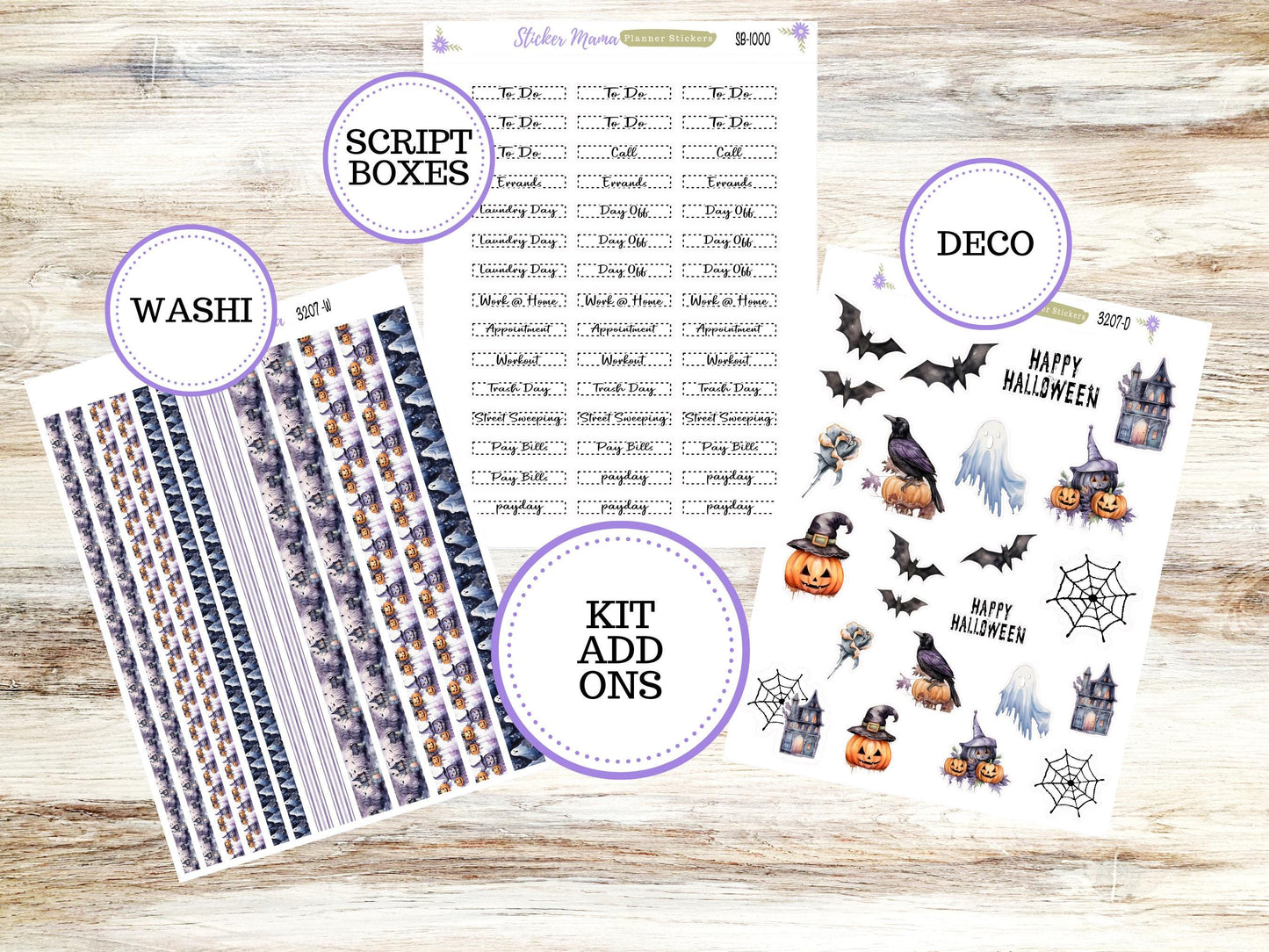 SIMPLE KIT || #3207 || Haunted Haven || Any Kind Planner || Planner Stickers || Planner Stickers