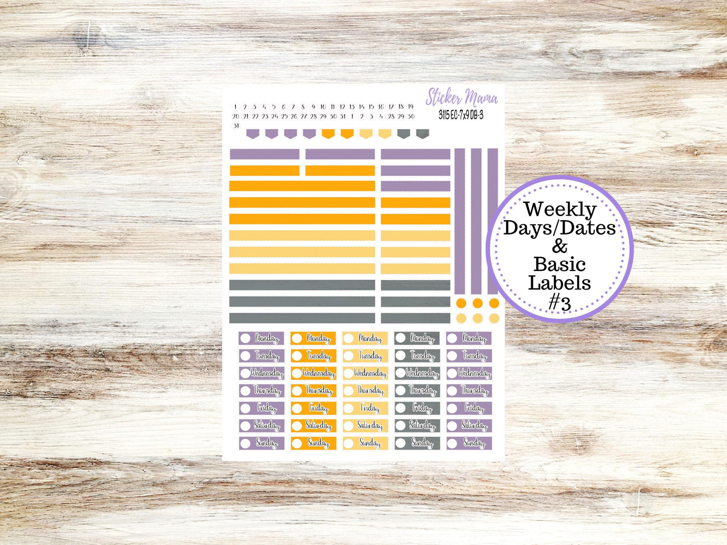 ERIN CONDREN Dashboard Planner Kit DB-3115 || Spooky Palette || Dashboard Planner Sticker Kit || Erin Condren ||