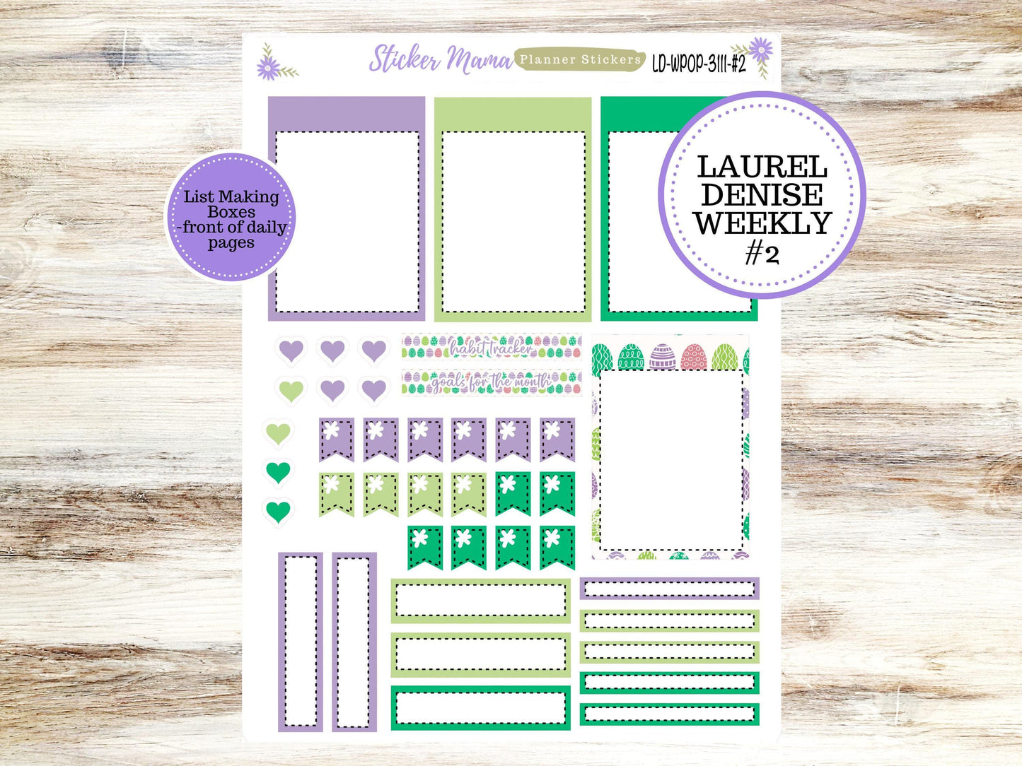 LAUREL DENISE PORTRAIT || Planner Kit #3111 || Easter Eggstravaganza || Laurel Denise Kit || Laurel Denise Stickers || ld