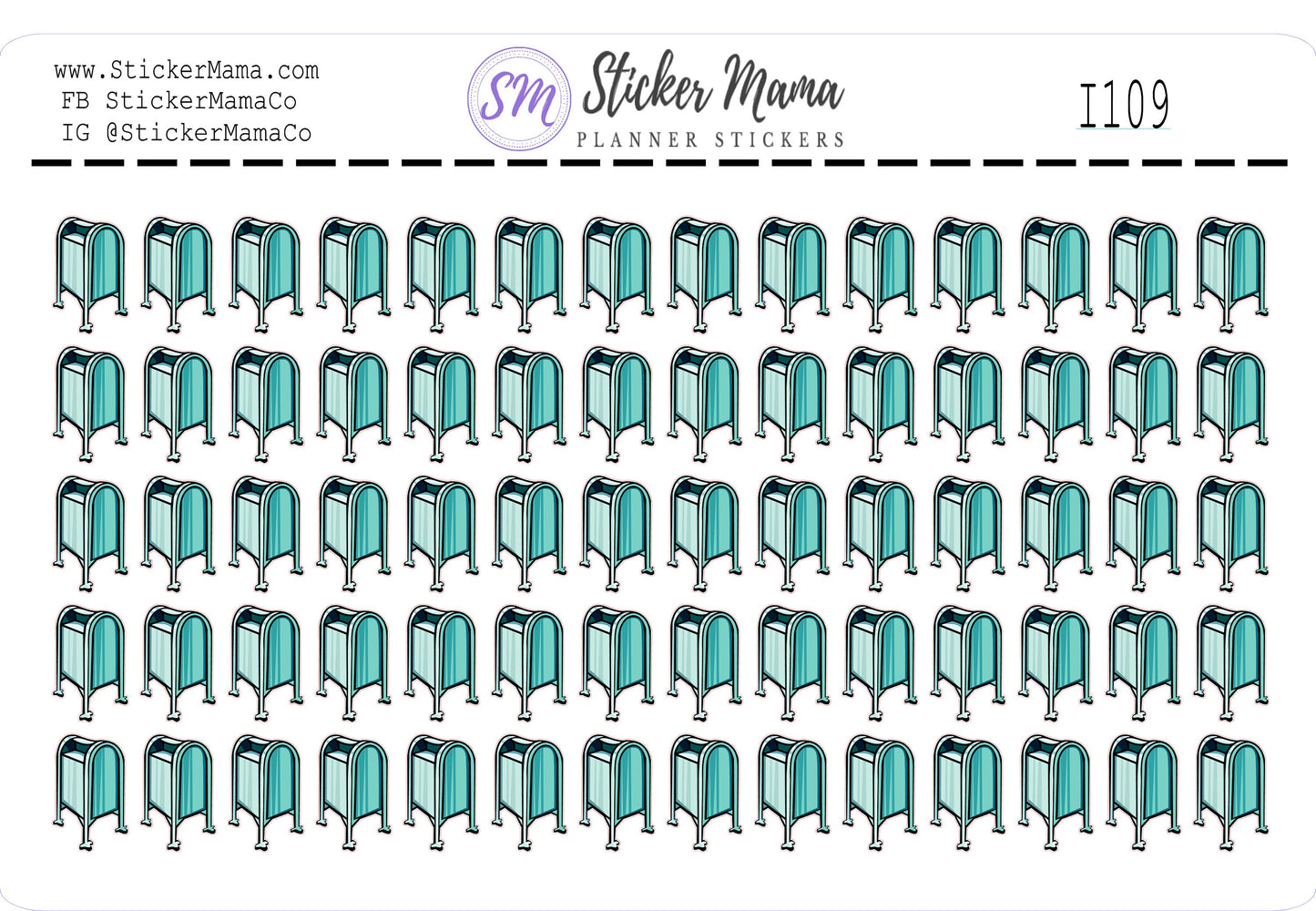 MAILBOX PLANNER STICKERS I109 Mail Stickers Post Office Stickers Planner Mailbox Sticker Post Office Mailbox Sticker Kit