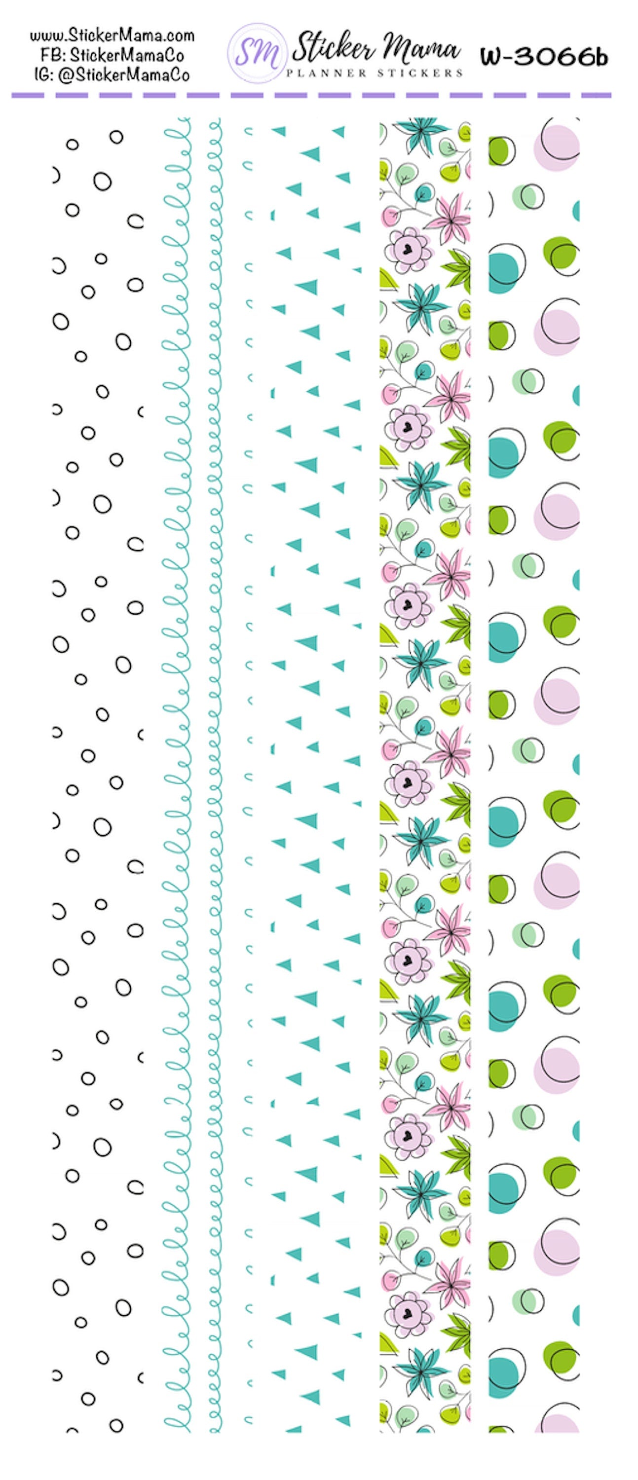 W-3066 - WASHI STICKERS - Spring Floral - Planner Stickers - Washi for Planners