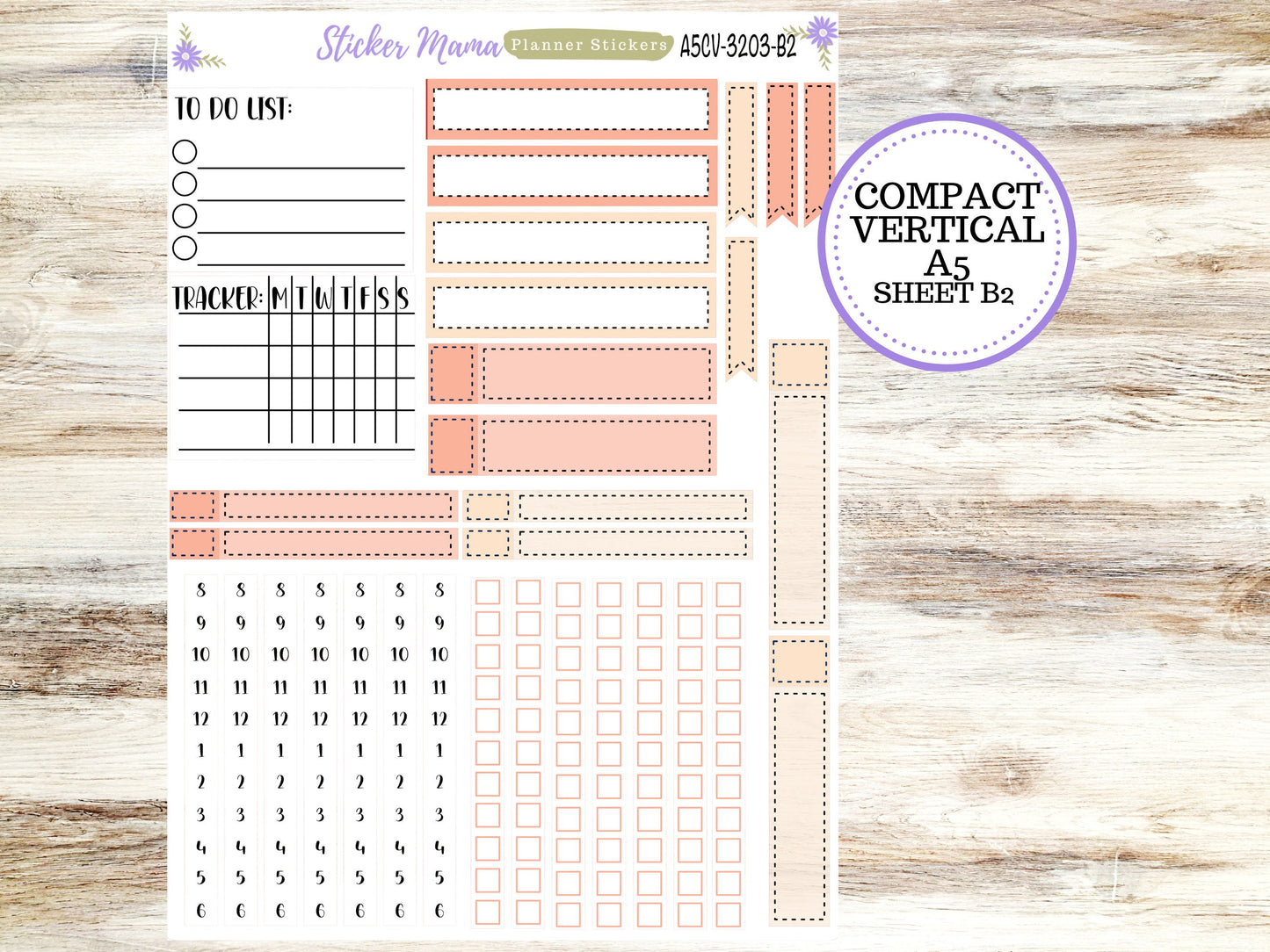 ERIN CONDREN A5 Compact Vertical-Kit #3203 || Pretty in Pink - Planner Stickers - Erin Condren Compact Vertical Weekly Kit