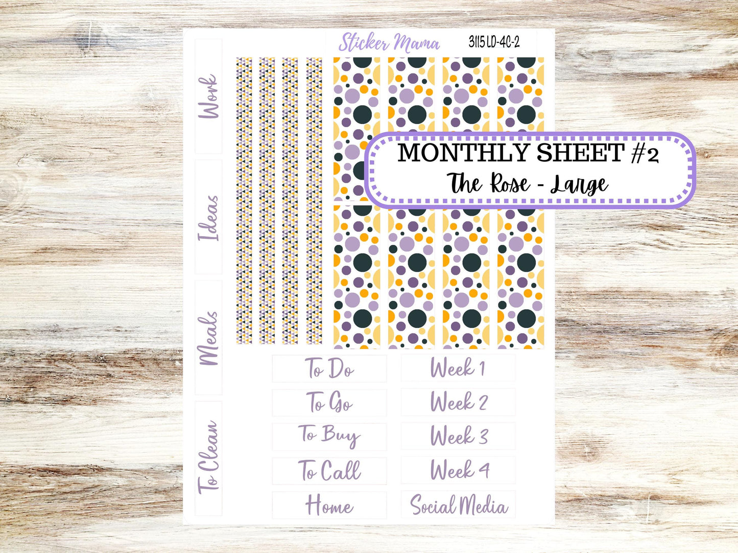 LD "The Rose" Large || 4-COLUMN (formerly project) Planner Kit #3115 || Spooky Palette || Laurel Denise Stickers || Aug 25