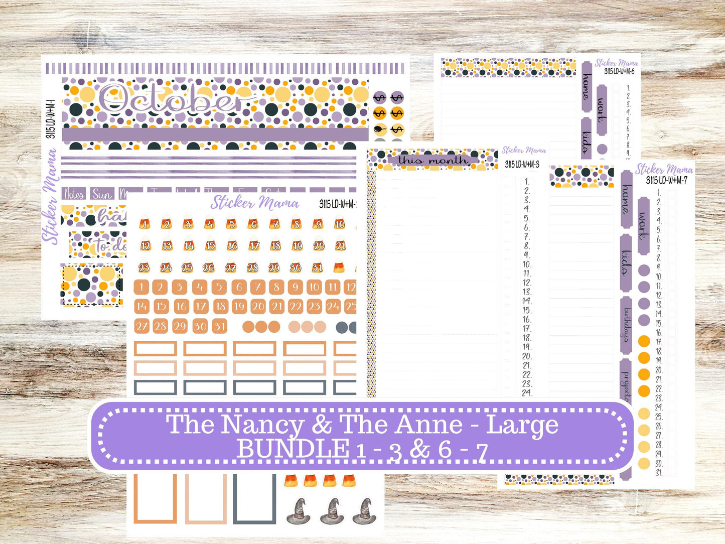 LAUREL DENISE Week + Month PLANNER Monthly Kit #3115 || Laurel Denise Kit || Laurel Denise Horizontal Vertical || Spooky Palette || Aug 25