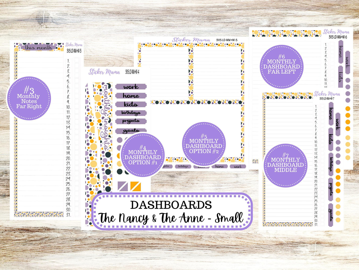 LD SMALL "The Anne" & "The Nancy" || MINI Week + Month Planner Kit #3115 || Laurel Denise Horizontal Vertical || Spooky Palette || Aug 25