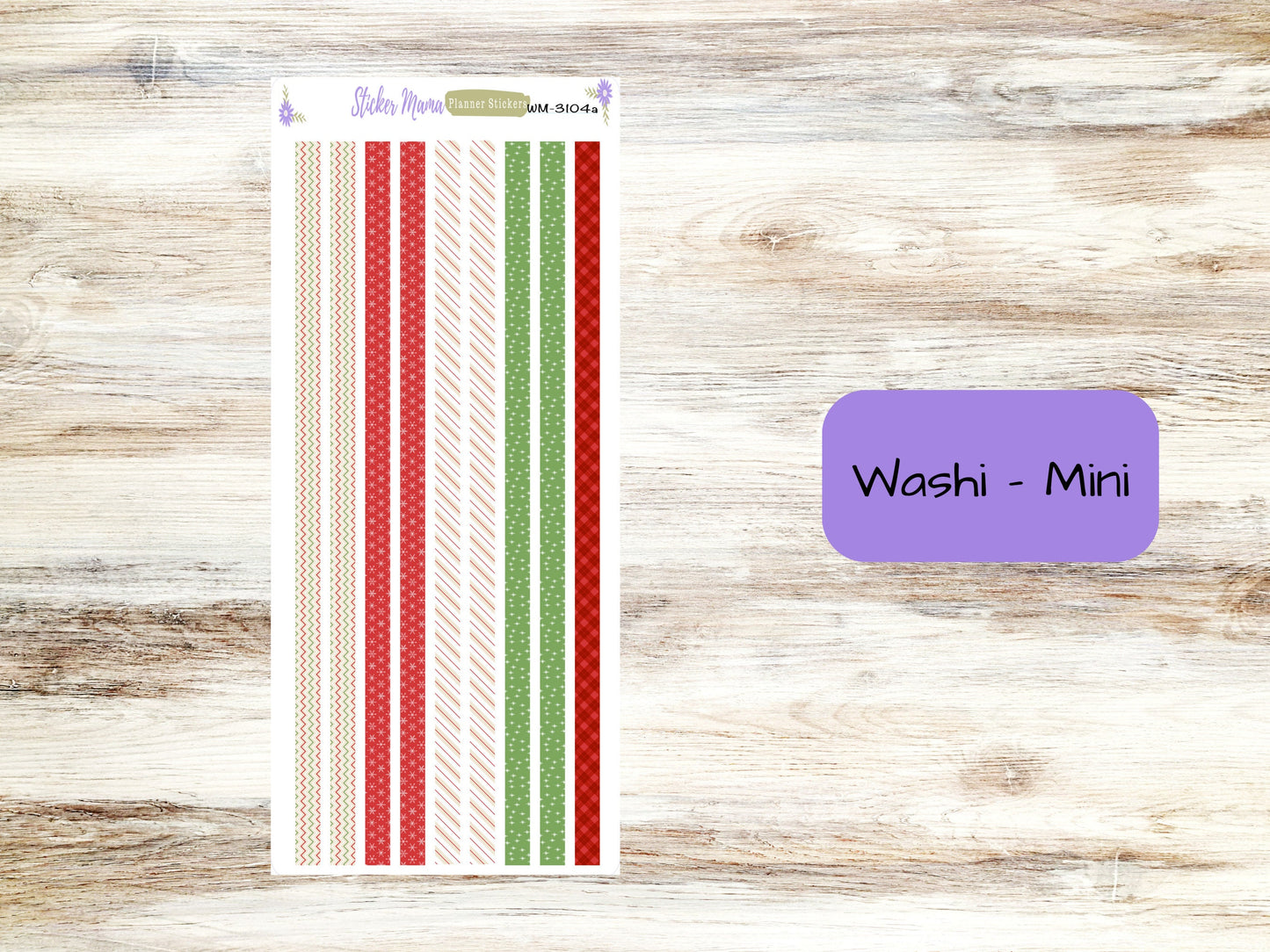 WASHI PLANNER STICKERS || 3104 || Santa's Here || Washi Stickers || Planner Stickers || Washi for Planners