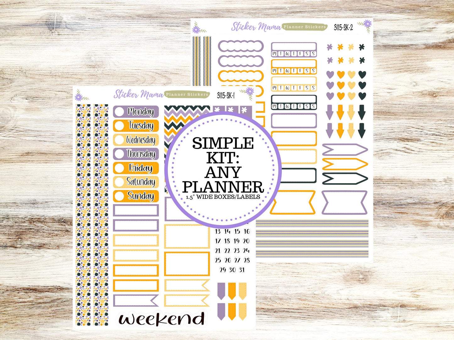 SIMPLE KIT || #3115 || Spooky Palette || Any Kind Planner || Planner Stickers || Planner Stickers