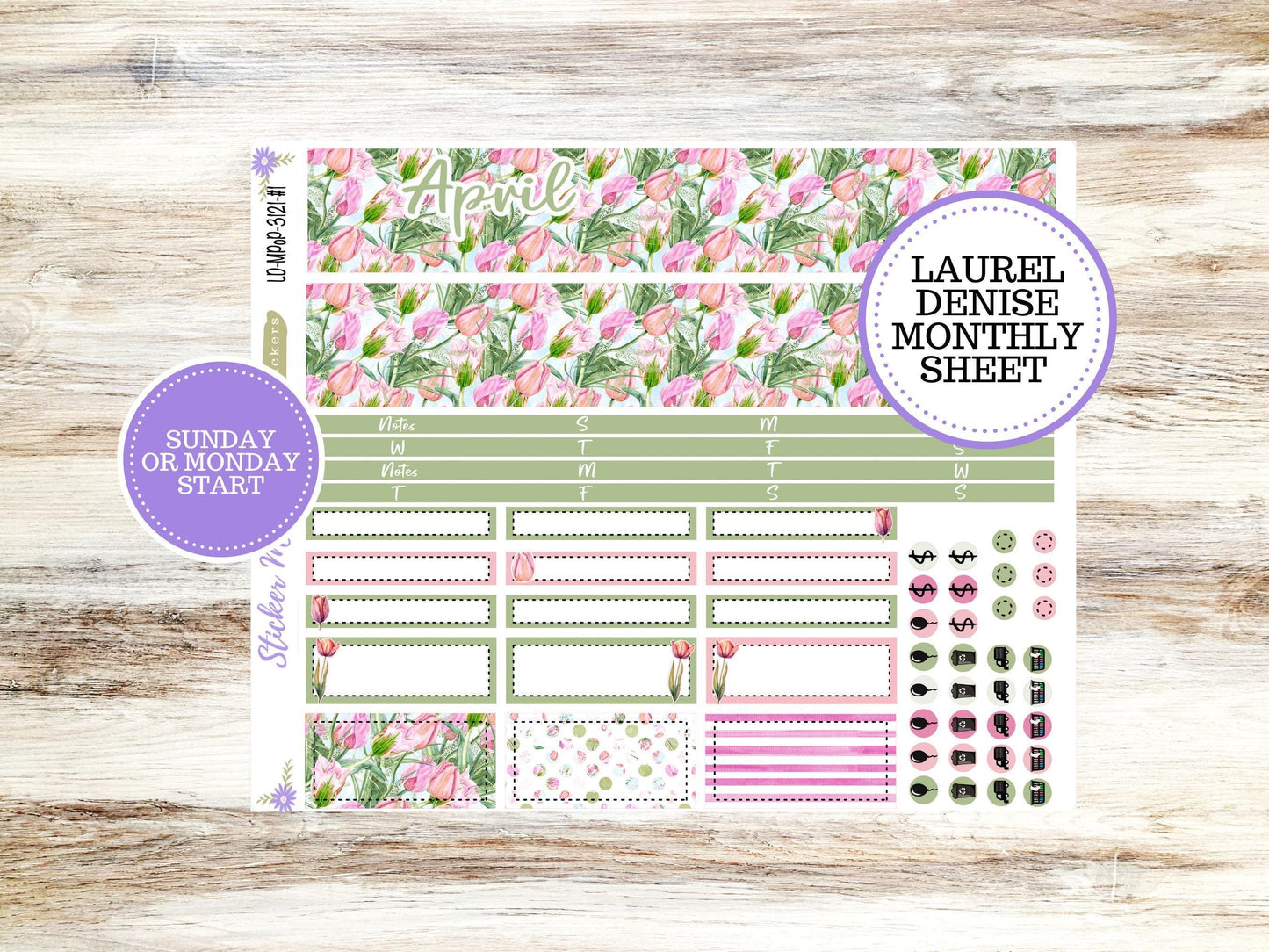 LAUREL DENISE PORTRAIT || Planner Kit #3121 || Easter Petals || Laurel Denise Kit || Laurel Denise Stickers || ld