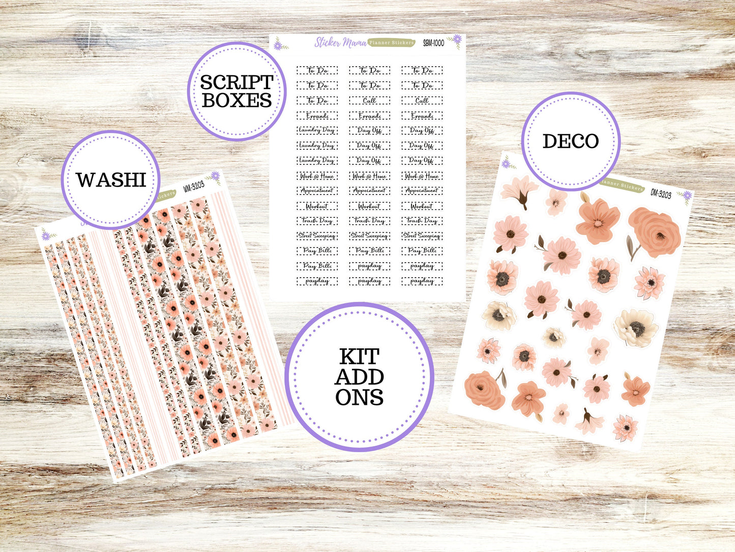 ERIN CONDREN A5 Horizontal || #3203 || Pretty in Pink Kit || A5 Weekly Kit || Planner Stickers || Erin Condren A5 Horizontal Weekly Kit
