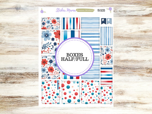 FULL BOXES-3035 || American Dream || Planner Stickers -|| Full Box for Planners