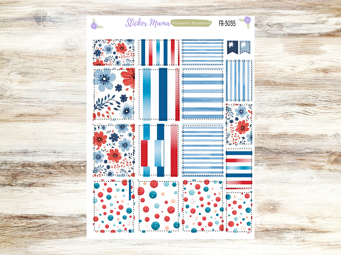 FULL BOXES-3035 || American Dream || Planner Stickers -|| Full Box for Planners