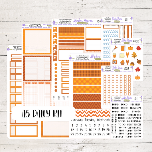 A5 Daily Duo -3053 - THANKSGIVING NOVEMBER Planner Stickers - Daily Duo A5Planner - Daily Duo Stickers - Daily Planner