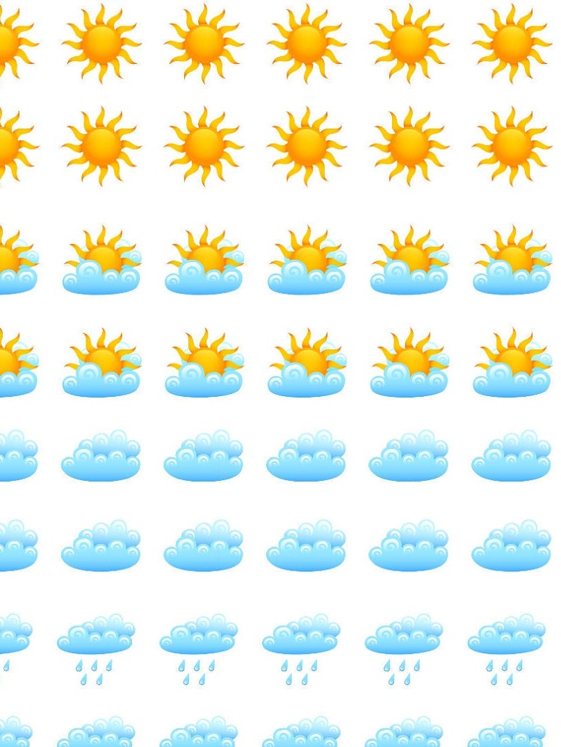 1083 - WEATHER STICKERS - Weather Planner Stickers