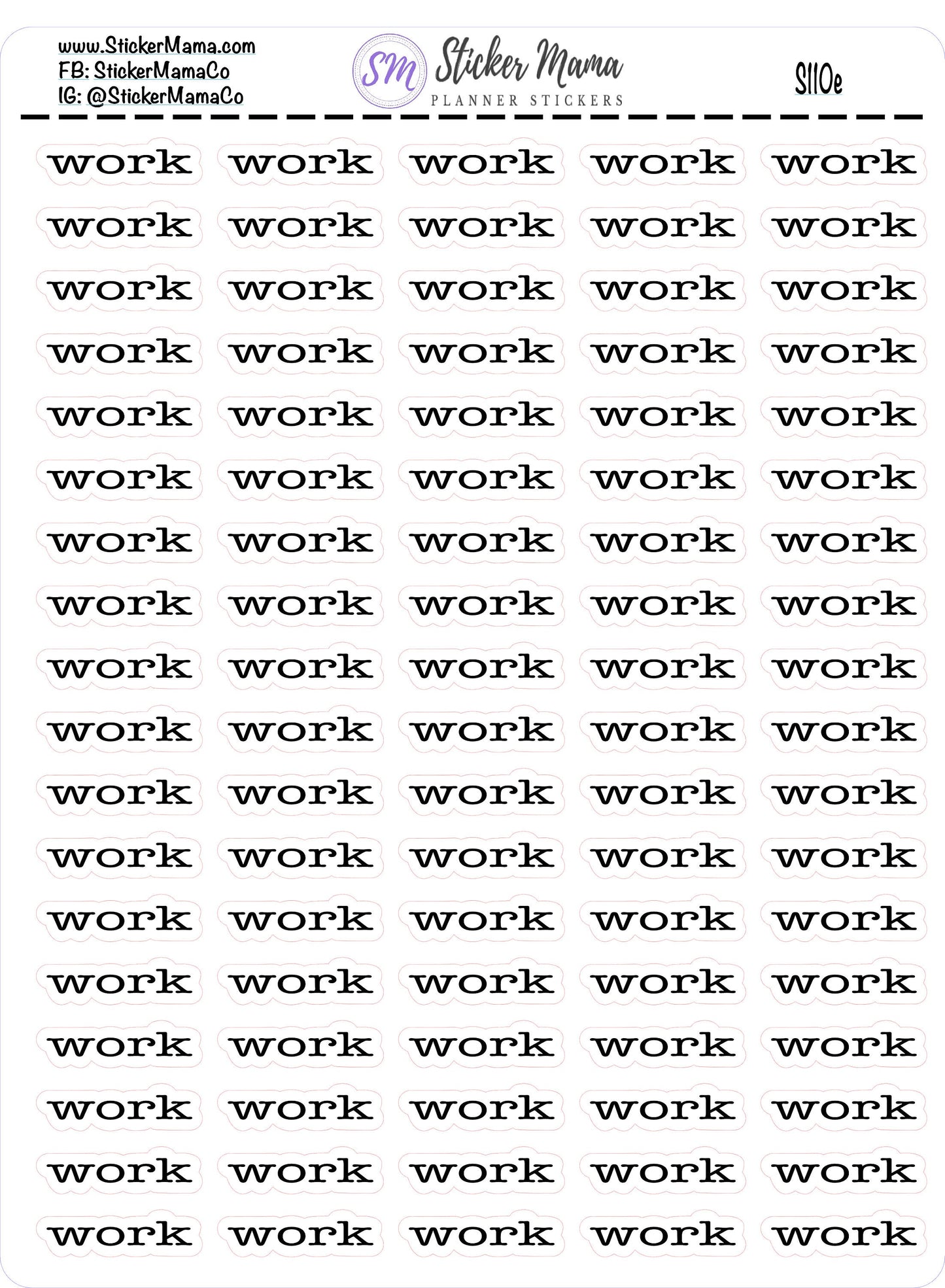 WORK SCRIPT PLANNER Stickers S110 JenPlans Script Font Planner Stickers For Work Planner Stickers Go to Work Sticker