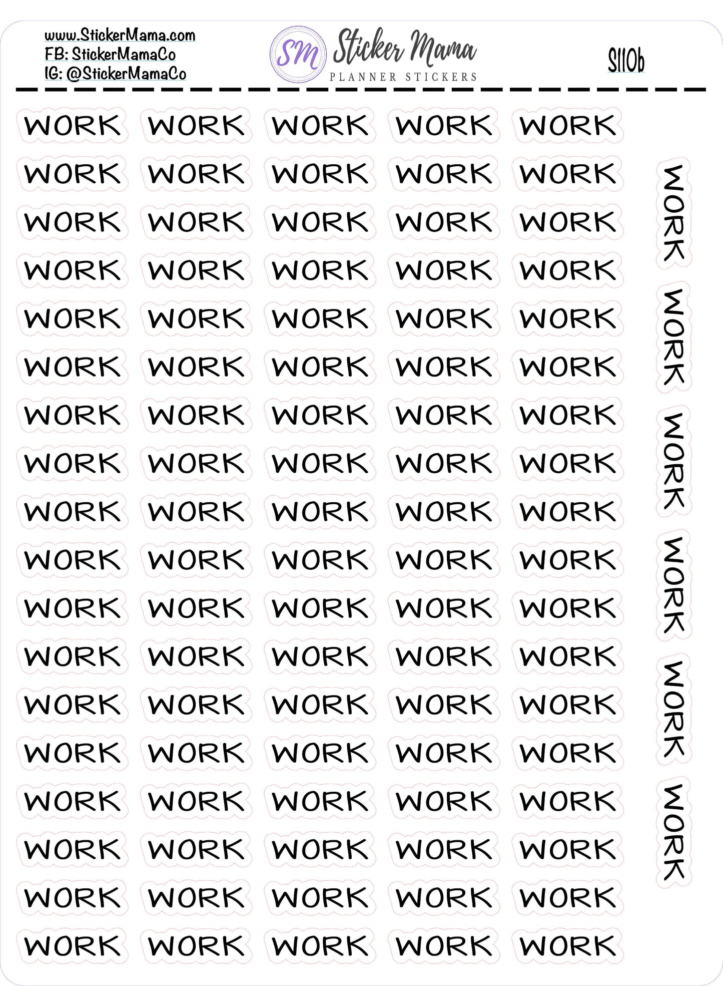 WORK SCRIPT PLANNER Stickers S110 JenPlans Script Font Planner Stickers For Work Planner Stickers Go to Work Sticker
