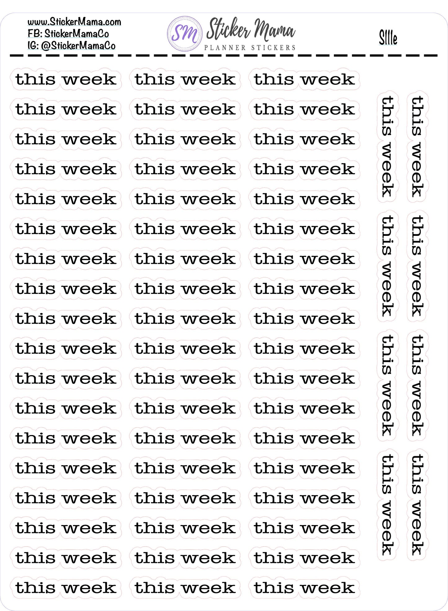 THIS WEEK SCRIPT Planner Stickers S111 JenPlans Script Font Planner Stickers For Work Planner Stickers Go to Work Sticker
