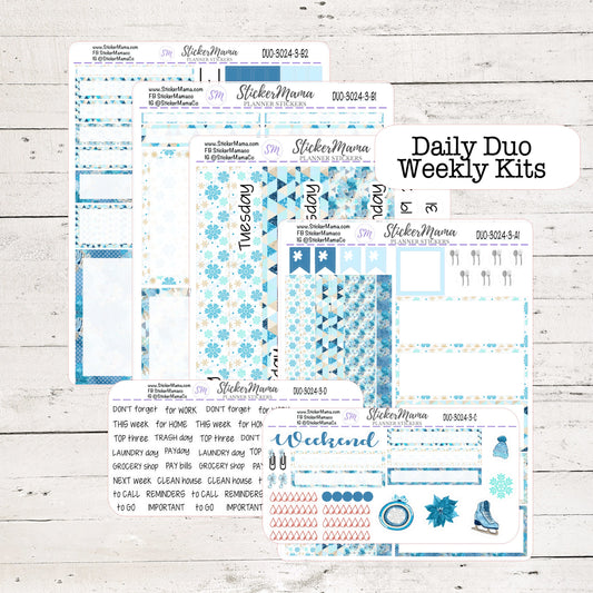 Daily Duo 7x9-3024 - 3 - Winter Daily Duo 7x9 Stickers  - Daily Duo Stickers - Daily Planner