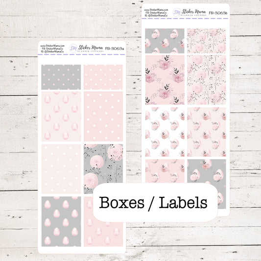 FB-3063 - FULL BOX Stickers - Easter - Planner Stickers - Full Box for Planners