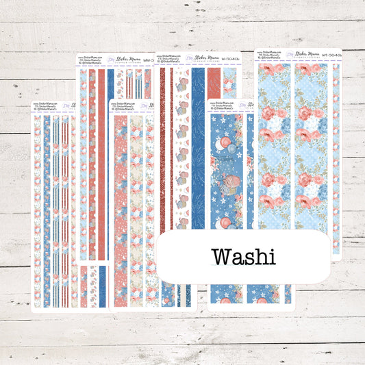 W-3040 - WASHI STICKERS - Patriotic - Planner Stickers - Washi for Planners