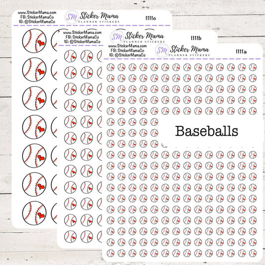 1111 - DOODLE BASEBALL PLANNER Stickers  - Baseball Stickers - Baseball Games - Baseball Practice